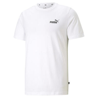T-shirt Essentials con logo piccolo da uomo PUMA White