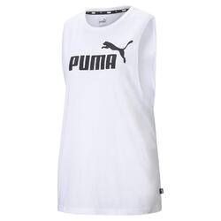 Débardeur coupé à logo Essentials femme PUMA White