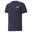 Essentials T-shirt met klein logo voor heren PUMA Peacoat Blue