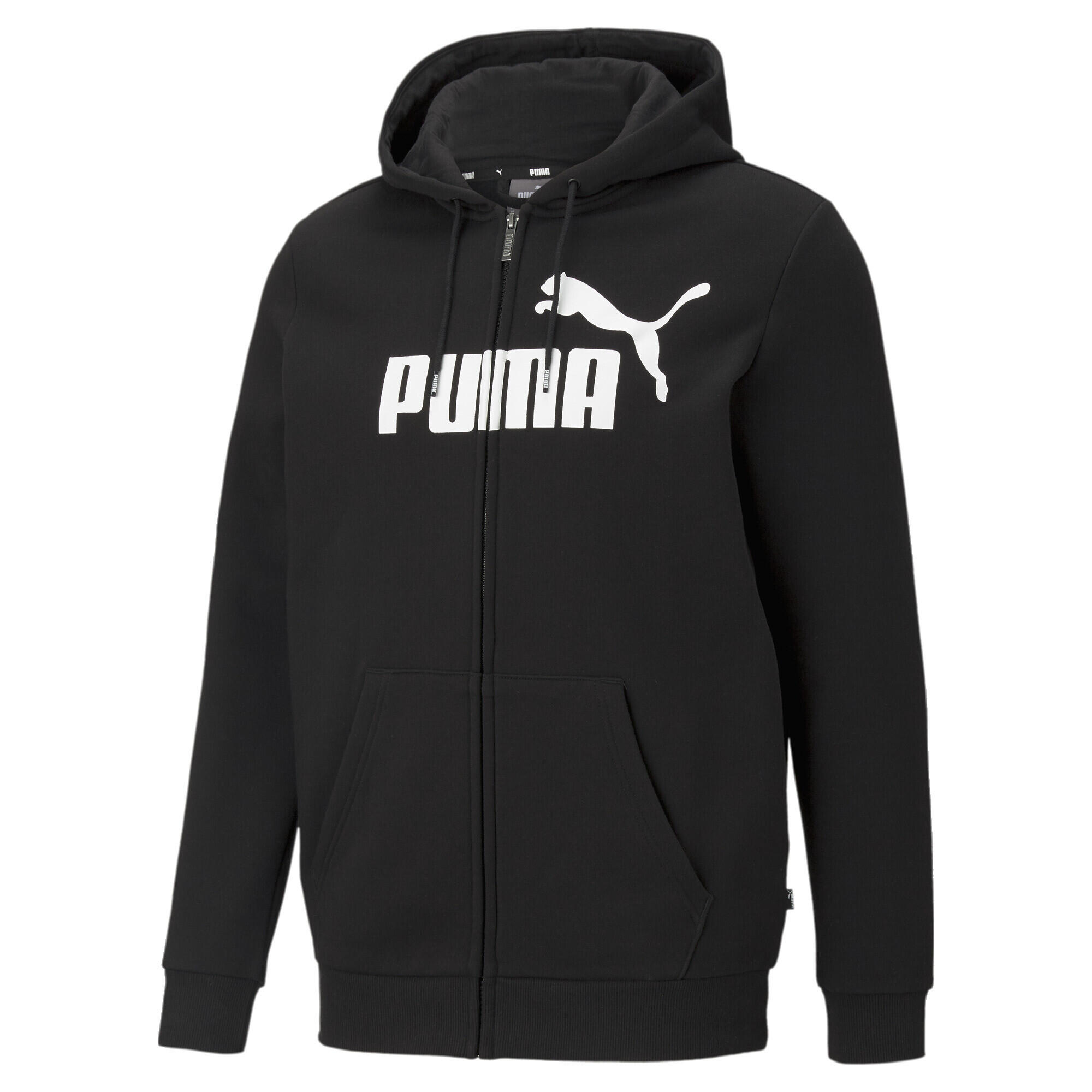 Puma - Sweat À Capuche À Fermeture Zippée Intégrale Essentials Big Logo Homme Puma - Pull - Blanc|noir - 40 M - Decathlon