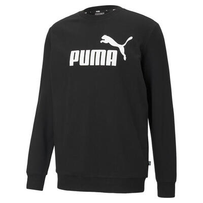 Felpa a girocollo Essentials con logo grande da uomo PUMA Black