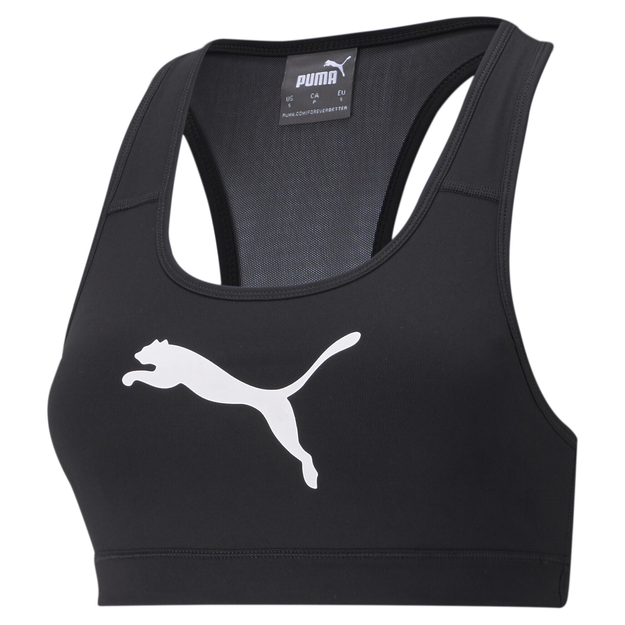 Sujetador deportivo de impacto medio 4Keeps Mujer PUMA Black White