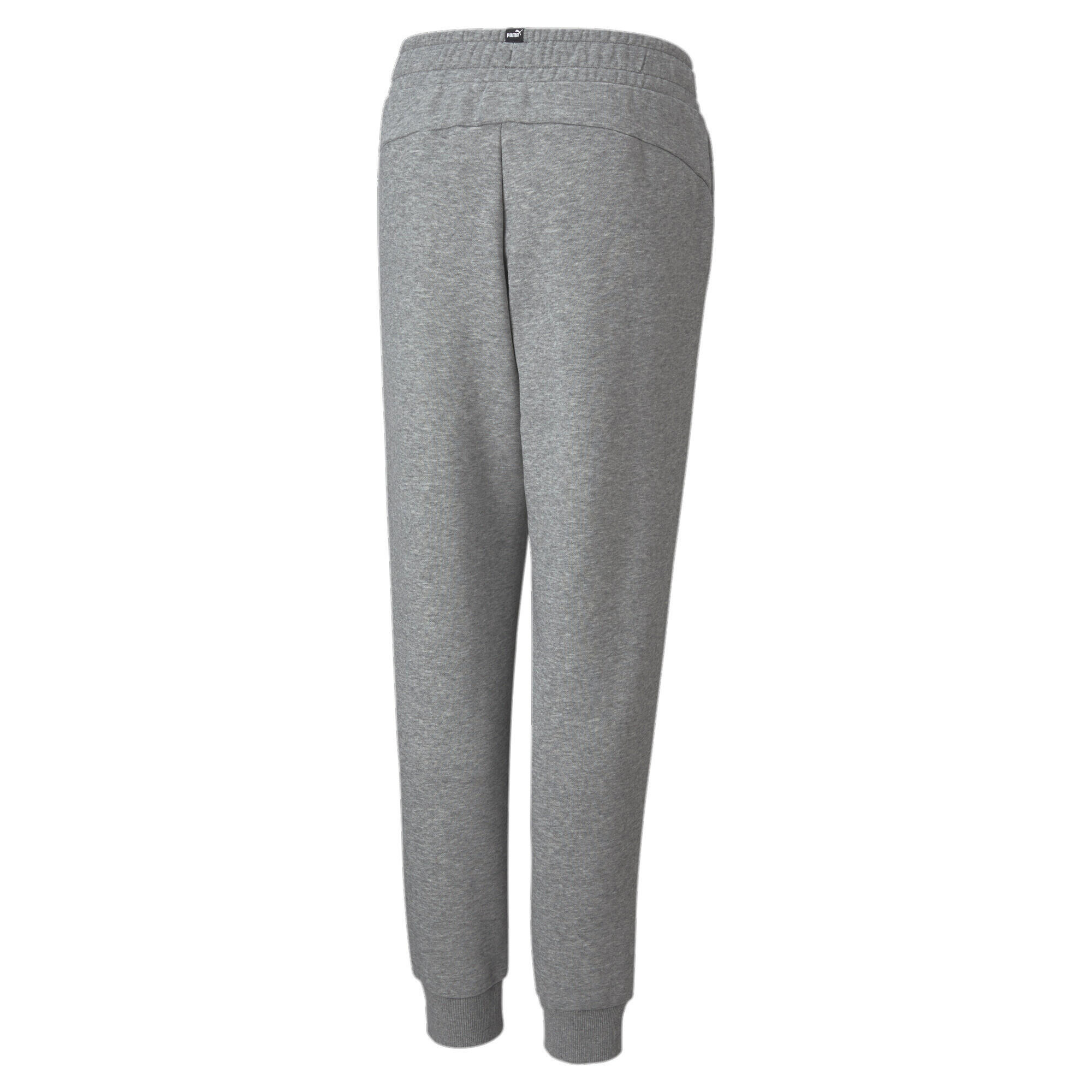 Młodzieżowe spodnie z logo Essentials PUMA Medium Gray Heather 3/4