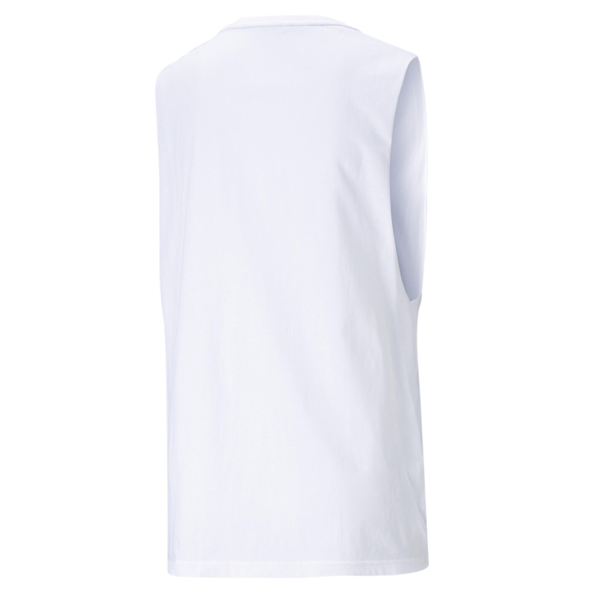 Tank top con bordi a taglio vivo e logo Essentials donna PUMA White 5/6
