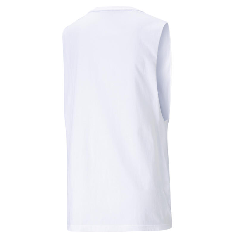 Camiseta sin mangas Mujer PUMA Cut Off Essentials Logo Blanco