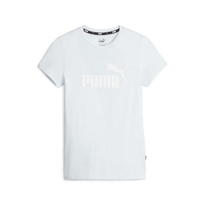 Essentials t-shirt met logo voor dames puma icy blue