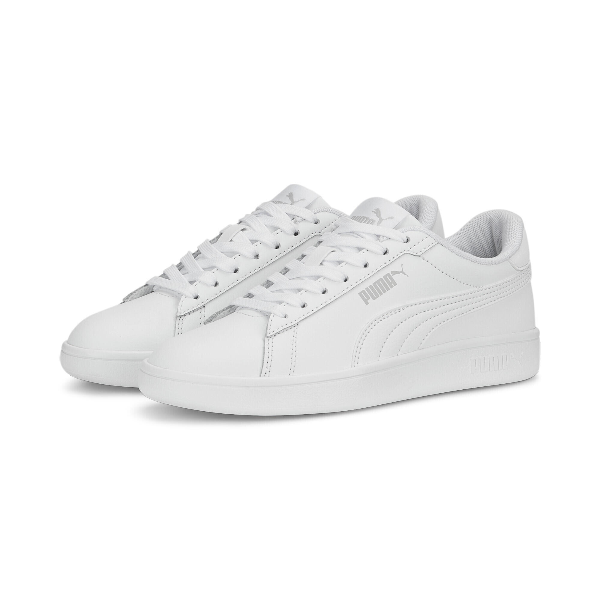 Baskets en cuir Smash 3.0 Enfant et Adolescent PUMA White Cool Light Gray 2/7