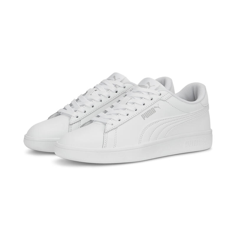 Adidași din piele Smash 3.0 Tineret PUMA White Cool Light Gray