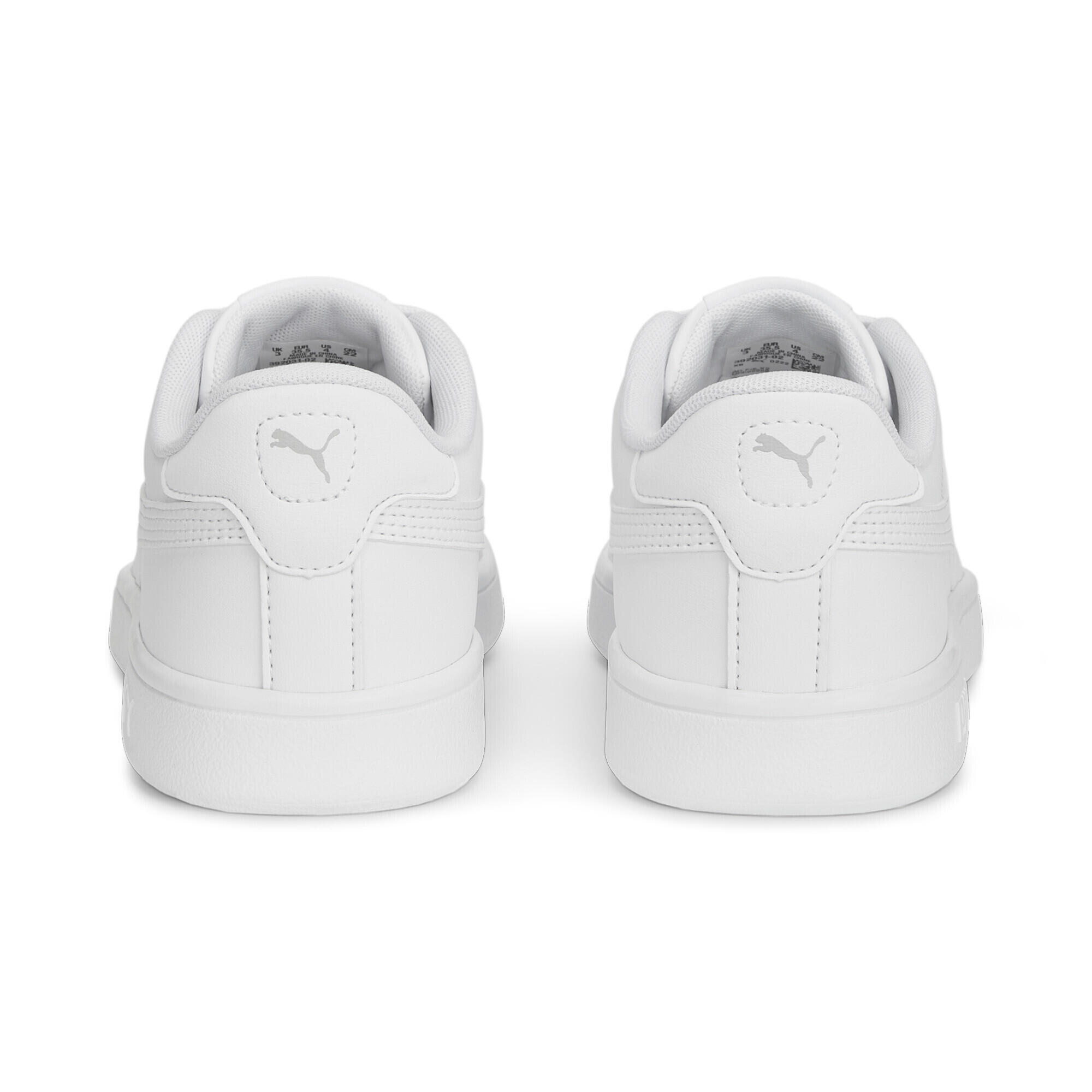 Baskets en cuir Smash 3.0 Enfant et Adolescent PUMA White Cool Light Gray 4/7