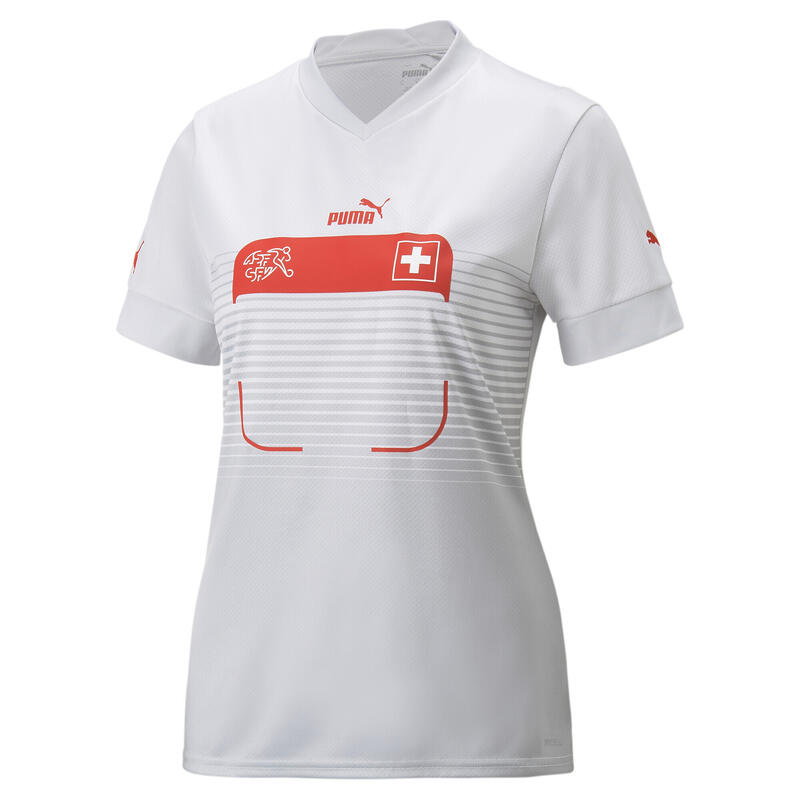 Zwitserland Uit 22/23 Replica Jersey Dames PUMA Nimbus Cloud Harbor Mist Gray