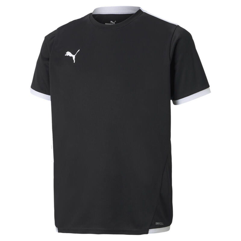 Tricou fotbal teamLIGA PUMA Black White pentru juniori