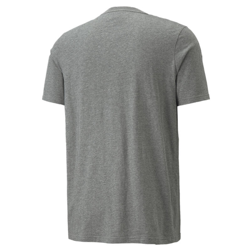 Essentials + T-Shirt mit Logo-Tape Erwachsene PUMA Medium Gray Heather