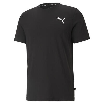 Essentials t-shirt met klein logo voor heren puma black cat
