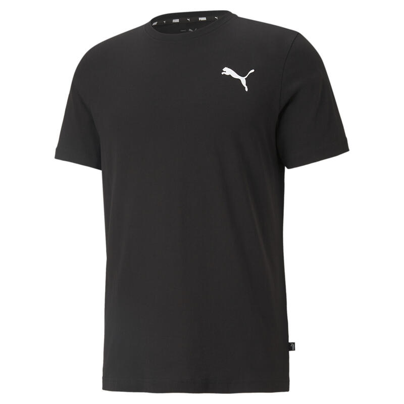 T-shirt con piccolo logo Essentials uomo PUMA Black Cat