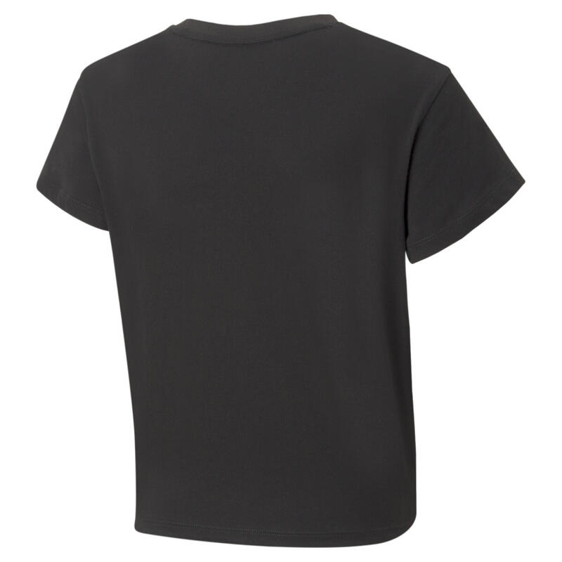 Essentials+ Logo Knotted T-shirt voor jongeren PUMA Black