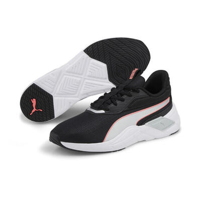 Lex sportschoenen voor dames puma black metallic silver