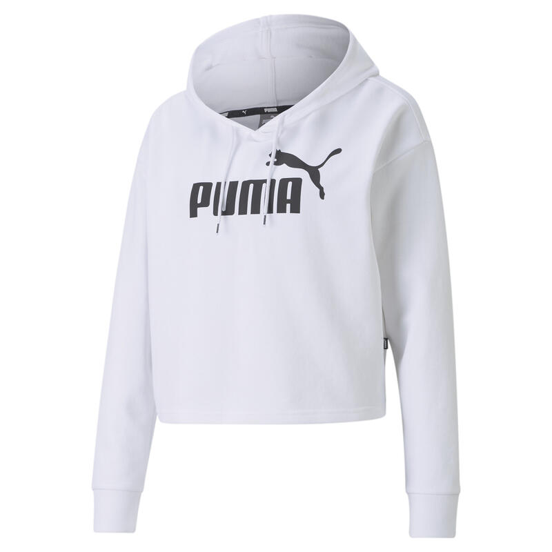 Hoodie court à logo Essentials Femme PUMA White