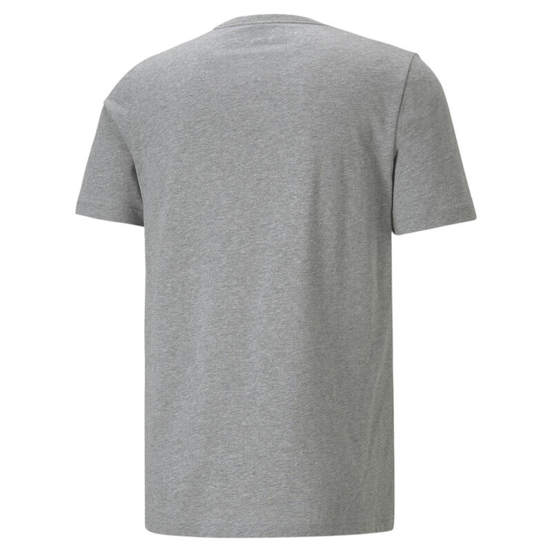 Essentials T-shirt met klein logo voor heren PUMA Medium Gray Heather Cat