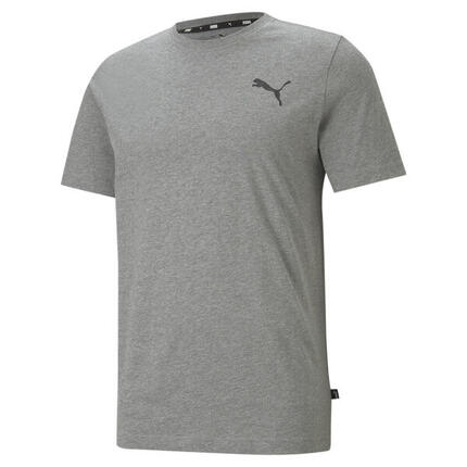 Essentials T-shirt heren met klein logo PUMA Medium Gray Heather Cat