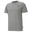 Essentials T-shirt met klein logo voor heren PUMA Medium Gray Heather Cat