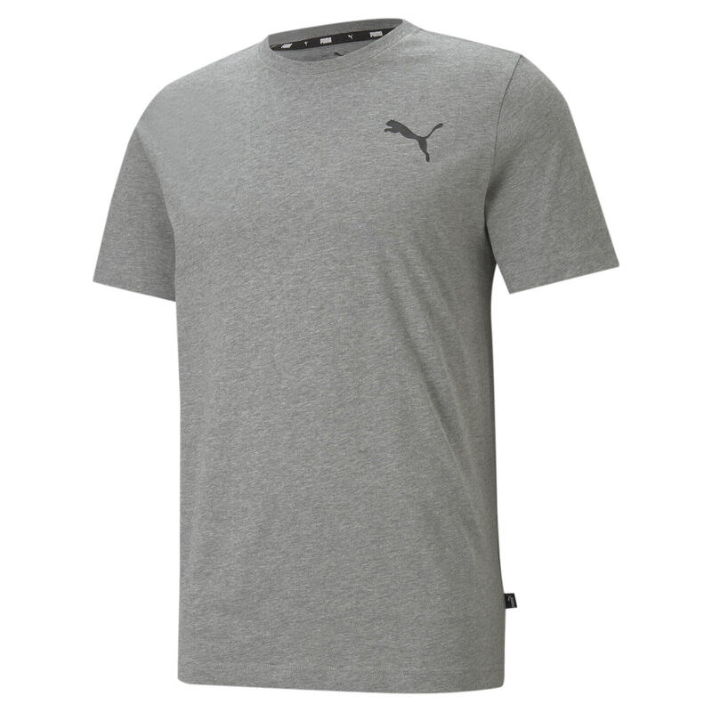 Camiseta Essentials Small Logo Hombre PUMA Medium Gray Heather Cat