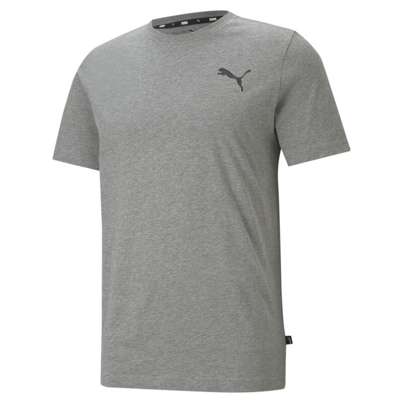 Essentials T-Shirt mit dezentem Logoprint Herren PUMA Medium Gray Heather Cat