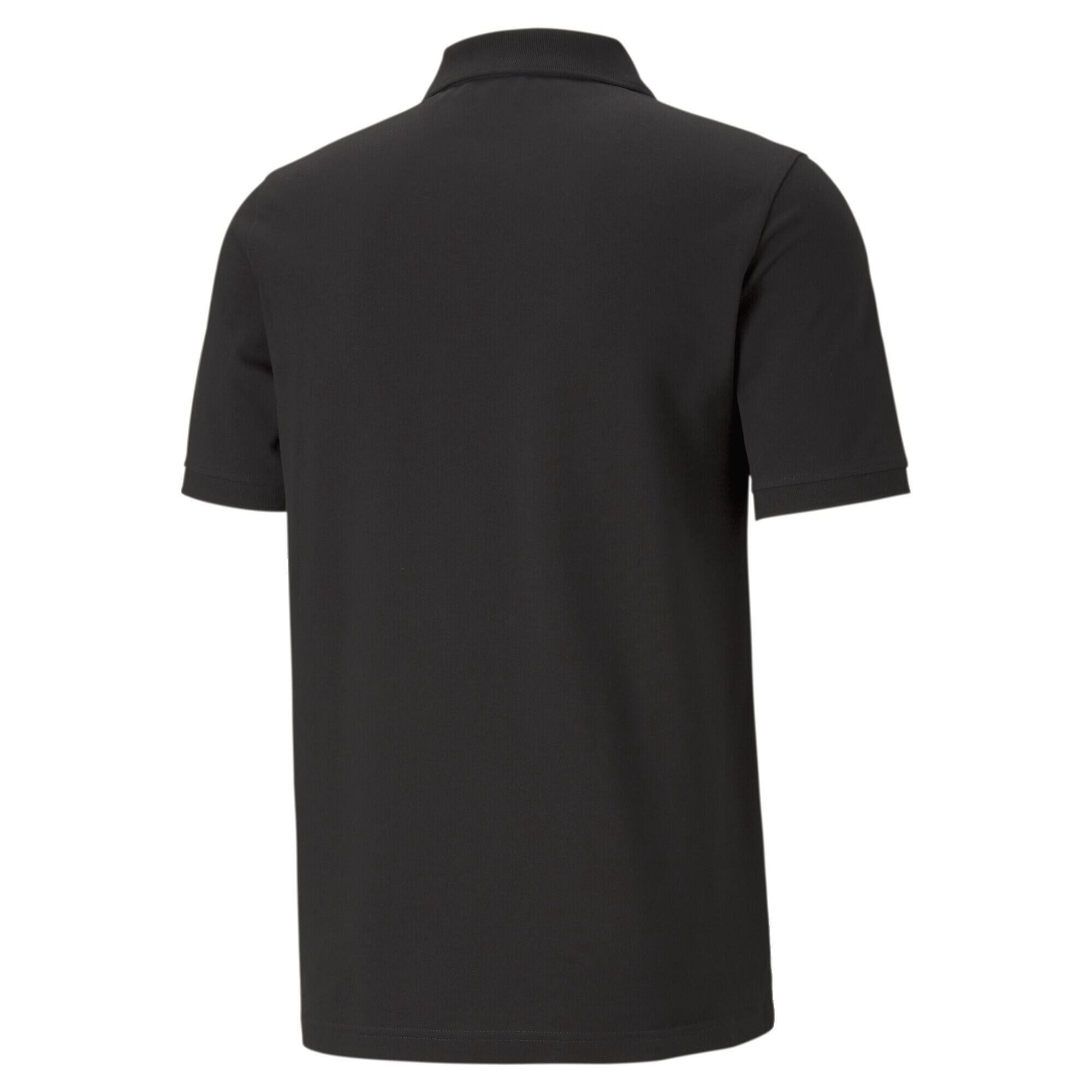 Essentials piqué poloshirt voor heren PUMA Black Cat 5/6