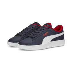 Smash 3.0 leren sneakers voor jongeren PUMA Navy White For All Time Red Blue