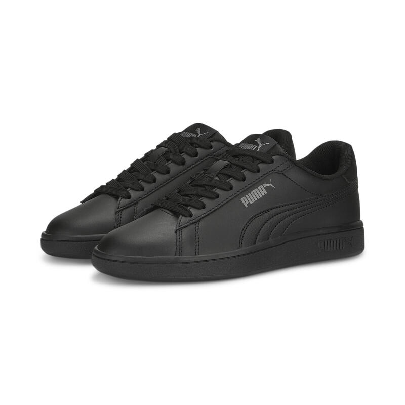 Smash 3.0 Leather Sneakers Jugendliche PUMA Black Shadow Gray