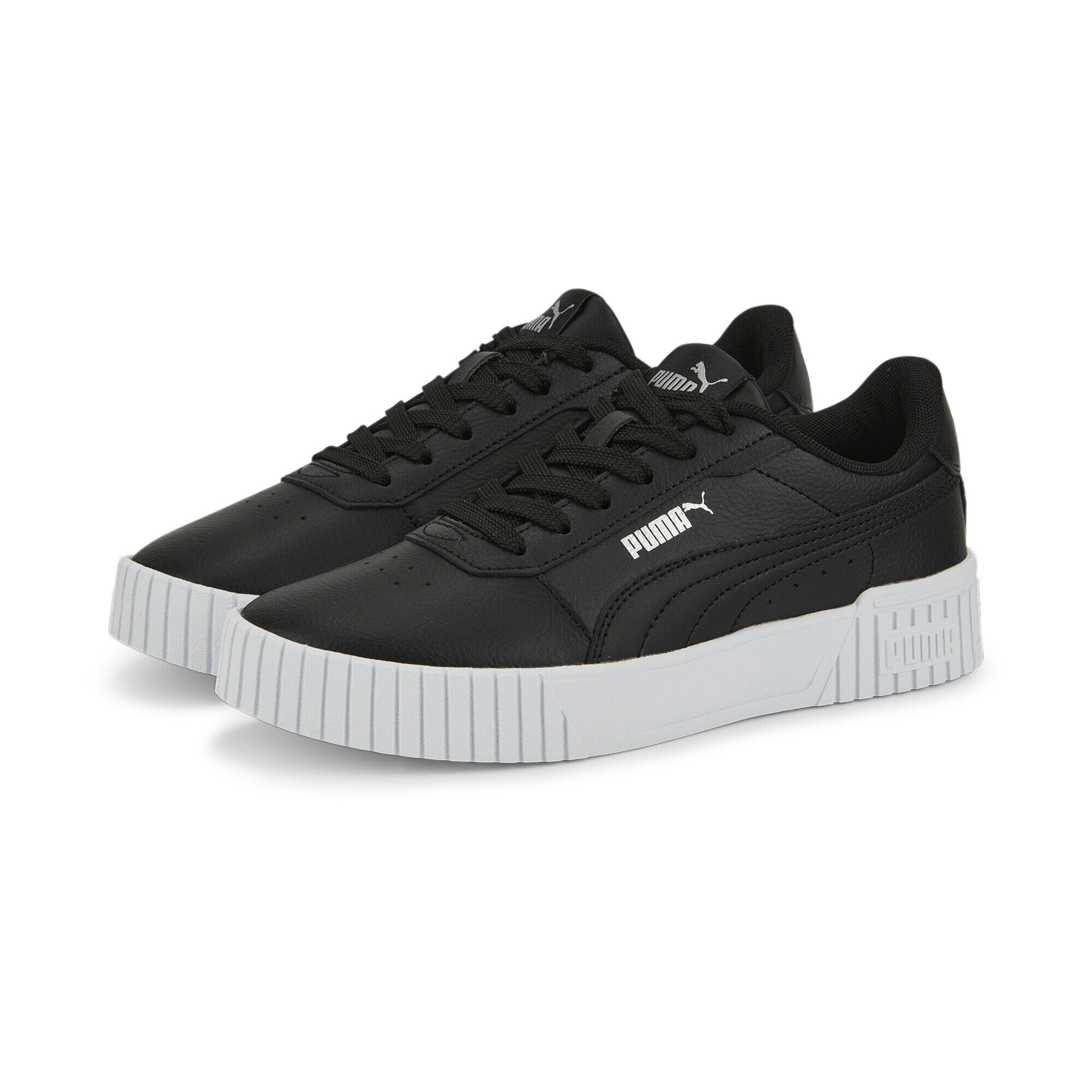 Puma - Baskets Carina 2.0 enfant Et Adolescent Puma Black Silver Gray - Chaussures De Sport - Gris|noir - 38 - Decathlon