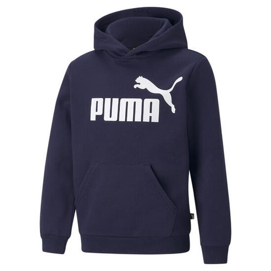 Felpa con cappuccio Essentials con logo grande per ragazzi PUMA Peacoat Blue