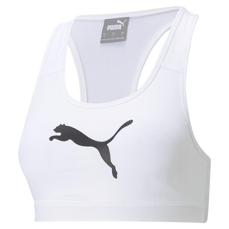 Mid Support 4Keeps Sport-BH Damen PUMA White Black Big Cat