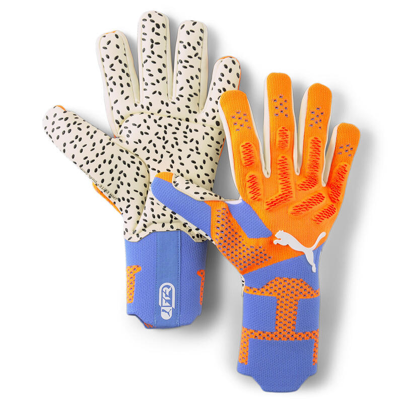 Gants de gardien de football FUTURE Ultimate PUMA Ultra Orange Blue Glimmer