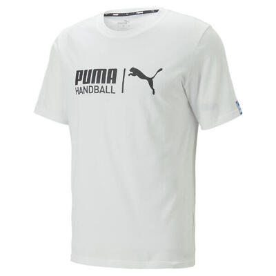 T-shirt per pallamano da uomo PUMA White Silver Sky Blue