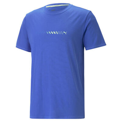 Run favourite logo t-shirt voor heren puma royal sapphire blue