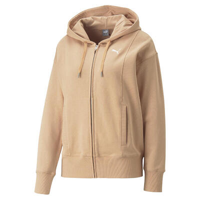 Ka hoodie met rits voor dames puma dusty tan beige