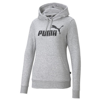 Essentials logo hoodie voor dames puma light gray heather