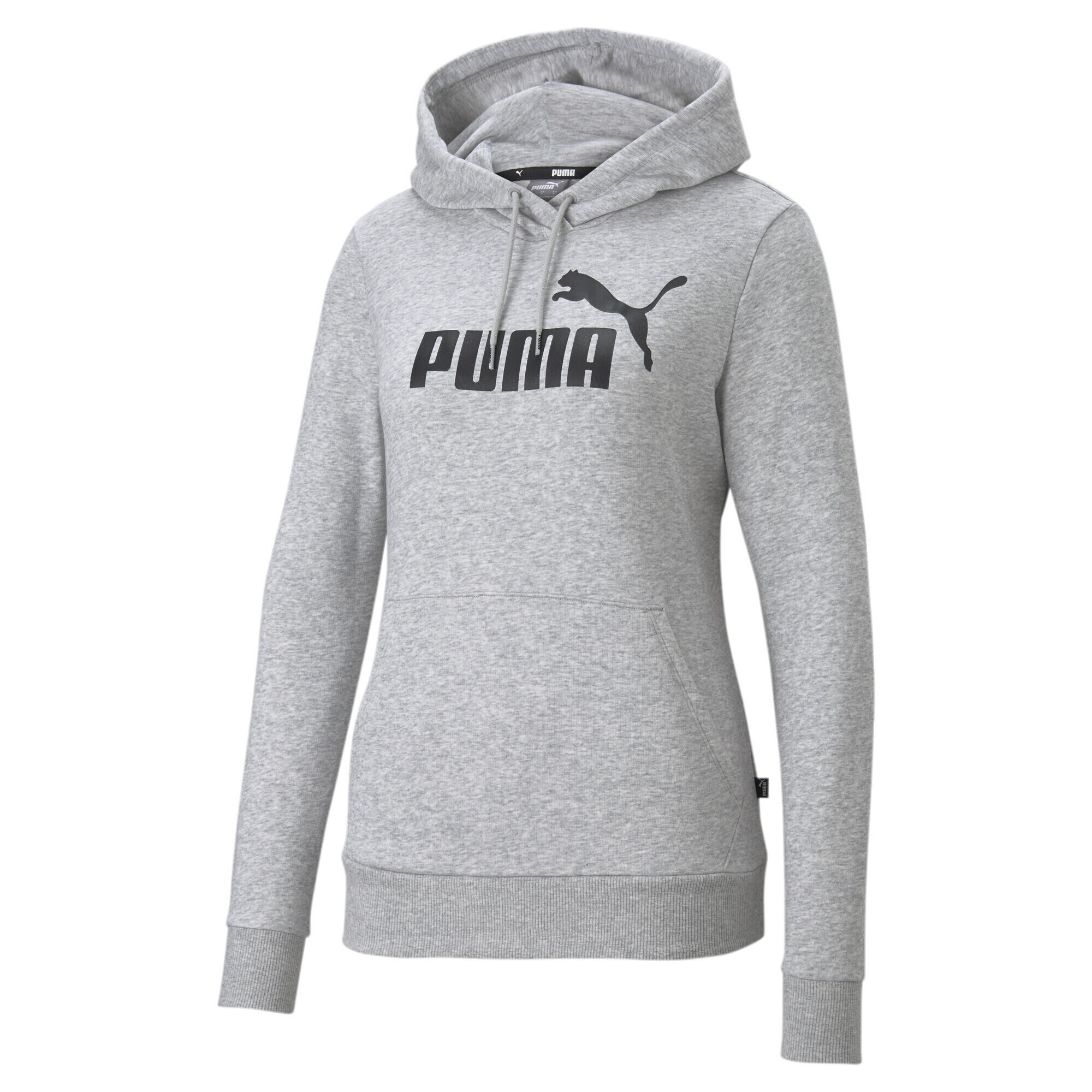 Puma - Hoodie À Logo Essentials Femme Puma Light Gray Heather - Pull - Gris|noir - 38 S - Decathlon
