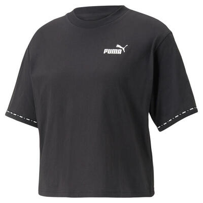 Puma power tape t-shirt voor dames puma black