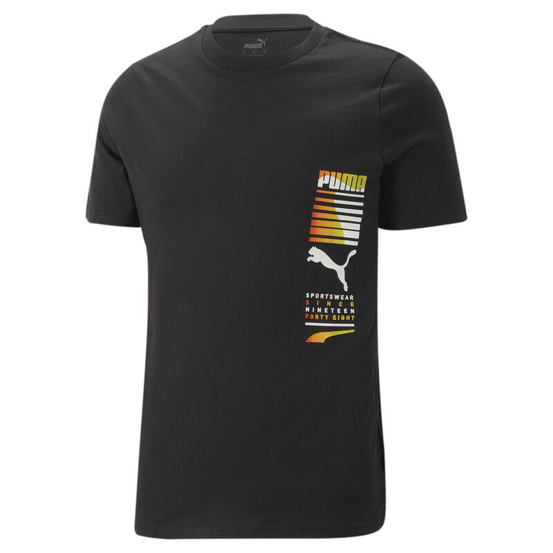 Graphics veelkleurig T-shirt voor heren PUMA Black