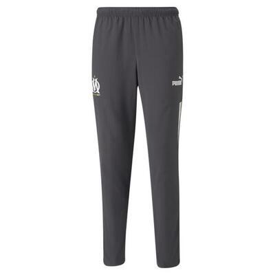 Olympique de marseille pre-match geweven jack voor heren puma strong gray white