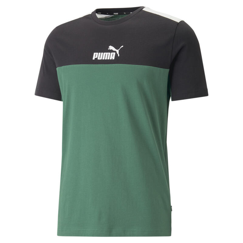 Essentials+ Block T-shirt voor heren PUMA Vine Green