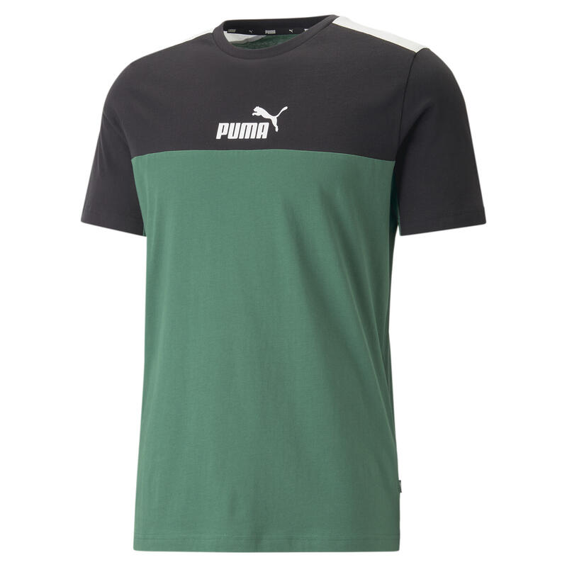 T-shirt Essentials+ Block da uomo PUMA Vine Green