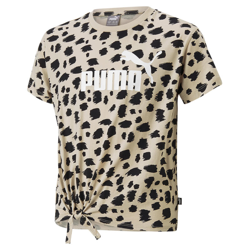 Essentials+ Animal Printed Knotted T-Shirt Jugendliche PUMA Granola Beige