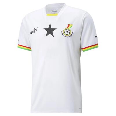 Maglia gara Home Replica Ghana 22/23 da uomo PUMA White Black