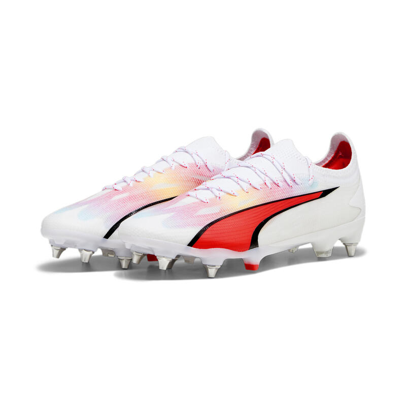 Chaussures de football ULTRA ULTIMATE MxSG PUMA White Black Fire Orchid Red