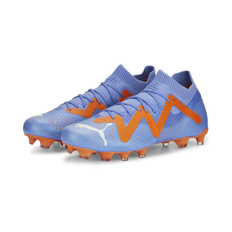 Botas de fútbol Mujer FUTURE Match FG/AG PUMA Blue Glimmer White Ultra Orange