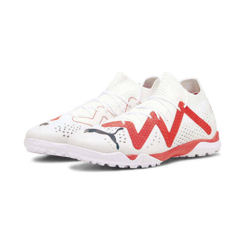 FUTURE MATCH TT Fußballschuhe Herren PUMA White Black Fire Orchid Red