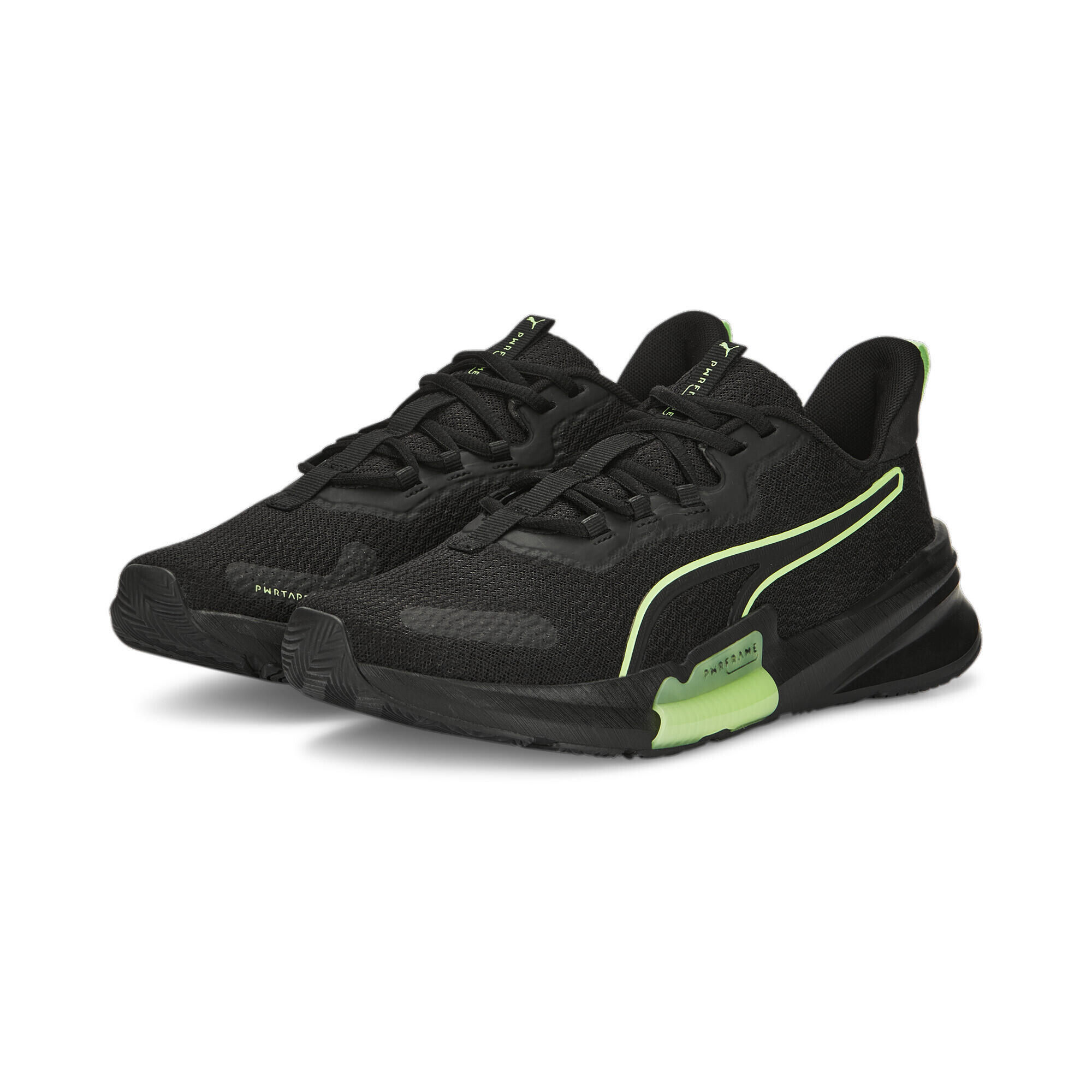 PWRFrame TR 2 Trainingsschuhe Herren PUMA Black Fizzy Lime Green PUMA Decathlon