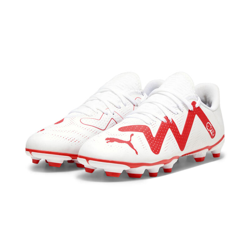 Botas de fútbol Niños FUTURE PLAY FG/AG PUMA White Fire Orchid Red